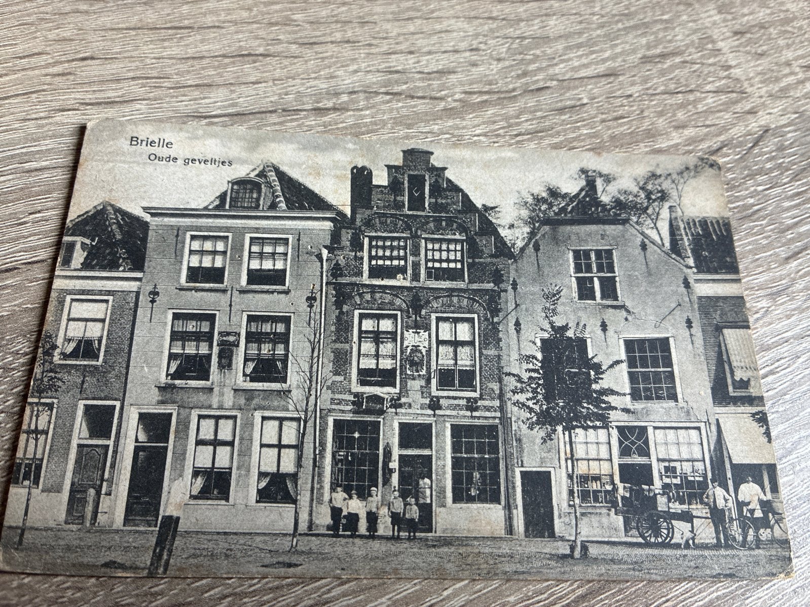 Ansichtkaart Brielle - Oude geveltjes (Gelopen), Verzamelen, Ansichtkaarten | Nederland, Ophalen of Verzenden, 1920 tot 1940, Gelopen