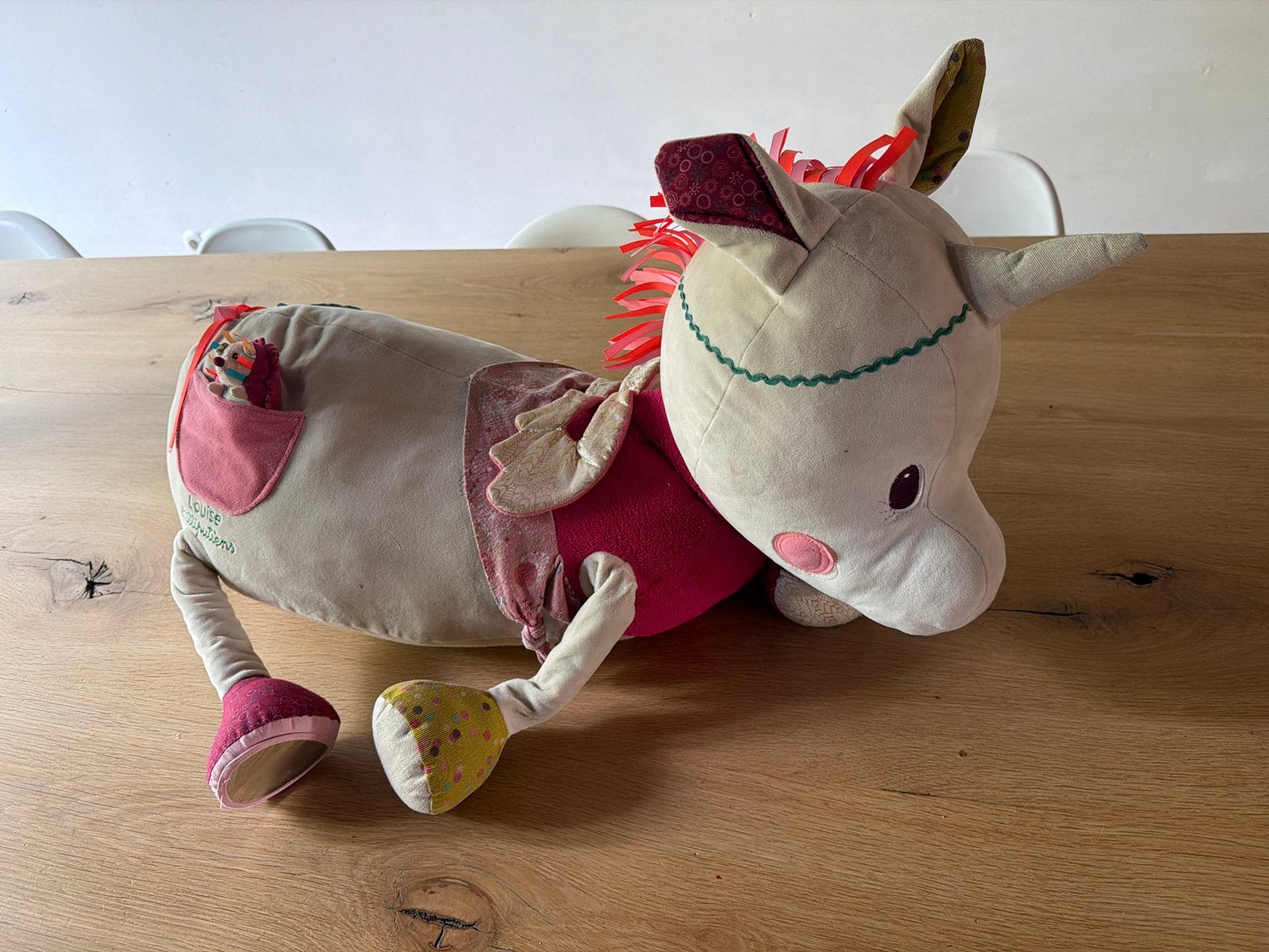 Lilliputiens Louise Eenhoorn Knuffel, Gebruikt, Overige karakters, Ophalen of Verzenden, Met label