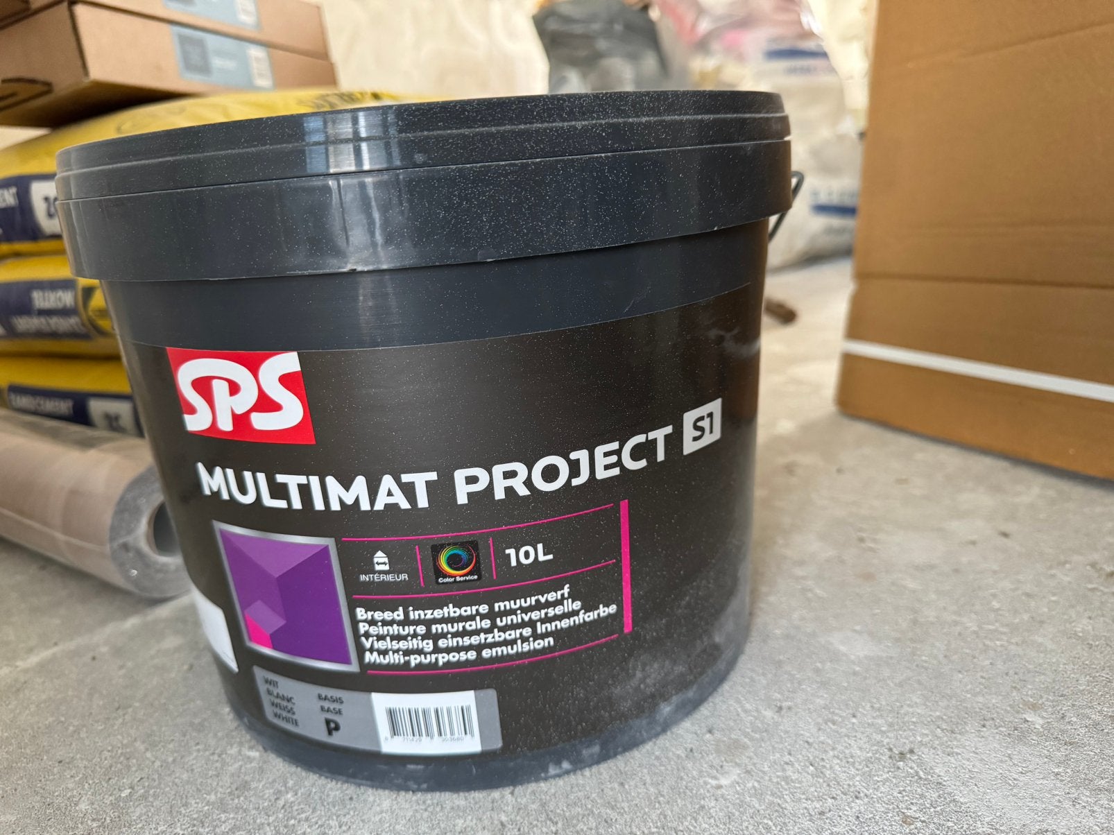 10L SPS Multimat Project S1 Muurverf – Dust Bunny PPG1000-1, Ophalen, Beige, Nieuw, Verf