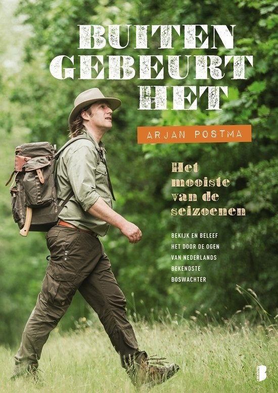 Buiten gebeurt het - Arjan Postma, Boeken, Natuur, Verzenden, Zo goed als nieuw, Natuur algemeen