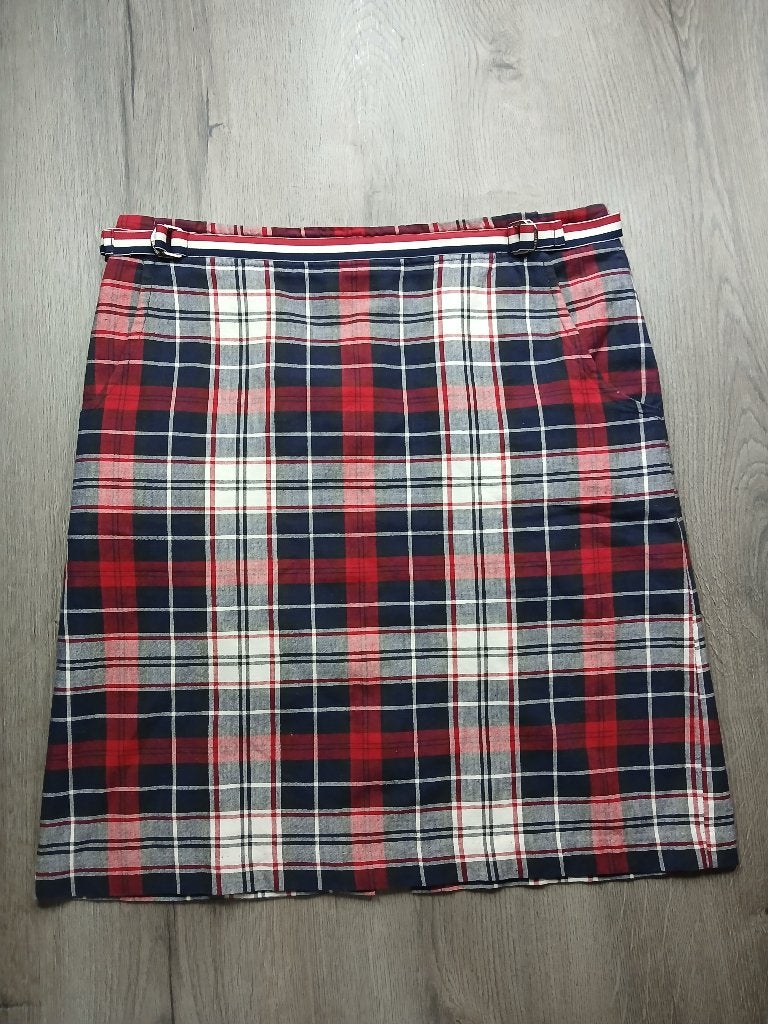 Tommy Hilfiger Ruitjes Rok, Meerkleurig, Ophalen of Verzenden, Zo goed als nieuw, Maat 36 (S)