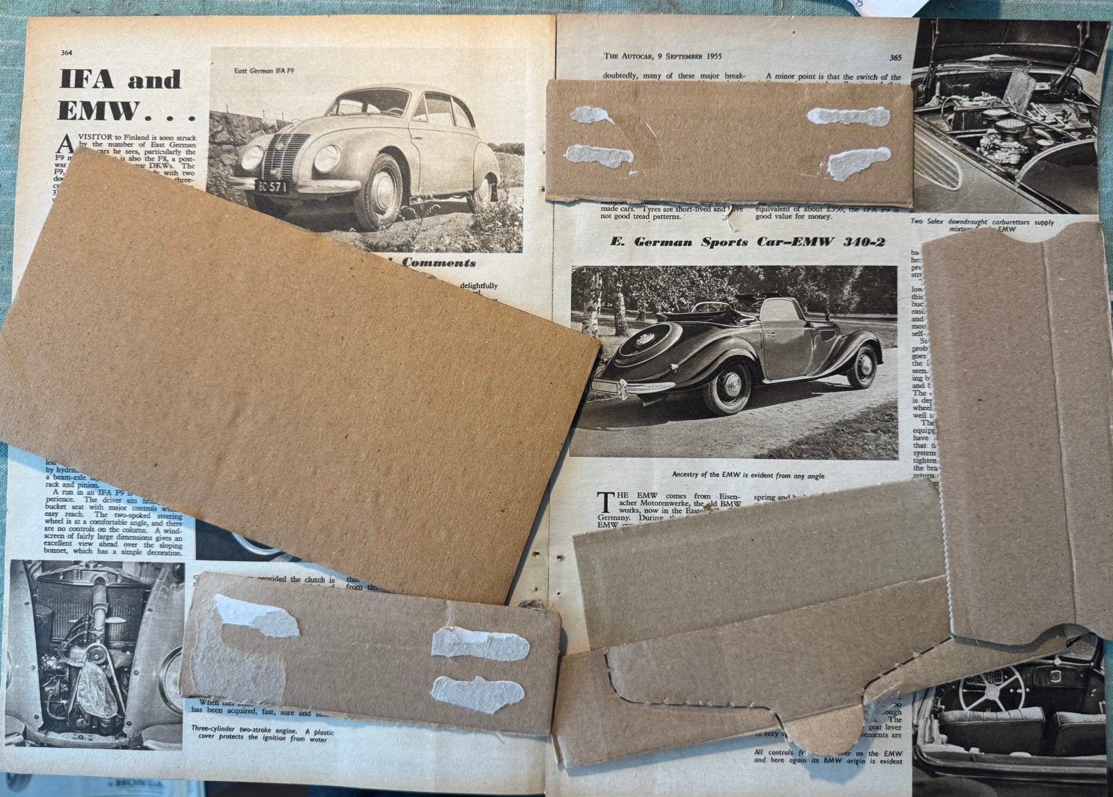 Artikel uit 1955 IFA F9 en EMW 340-2, Verzenden, Zo goed als nieuw, Auto's