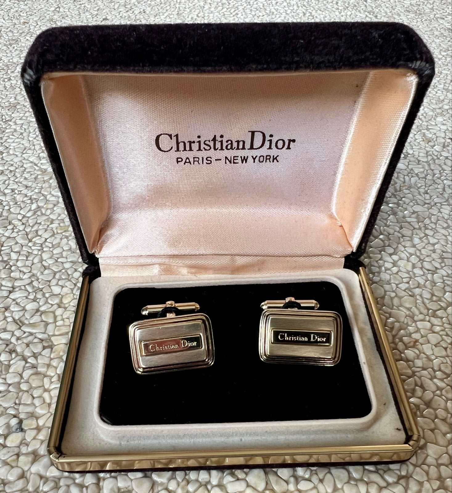 Christian Dior Manchetknopen - Verguld - Vintage, Ophalen of Verzenden, Overige materialen, Verguld