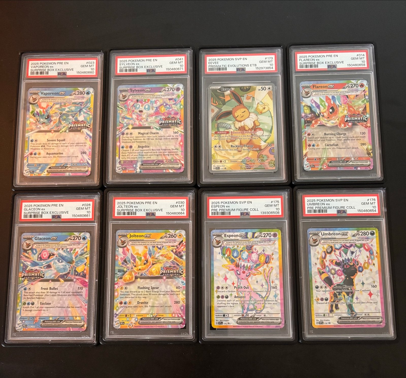 PSA 10 Gem Mint Eeveelution set (8 kaarten) Pokémon, Ophalen of Verzenden, Nieuw, Meerdere kaarten