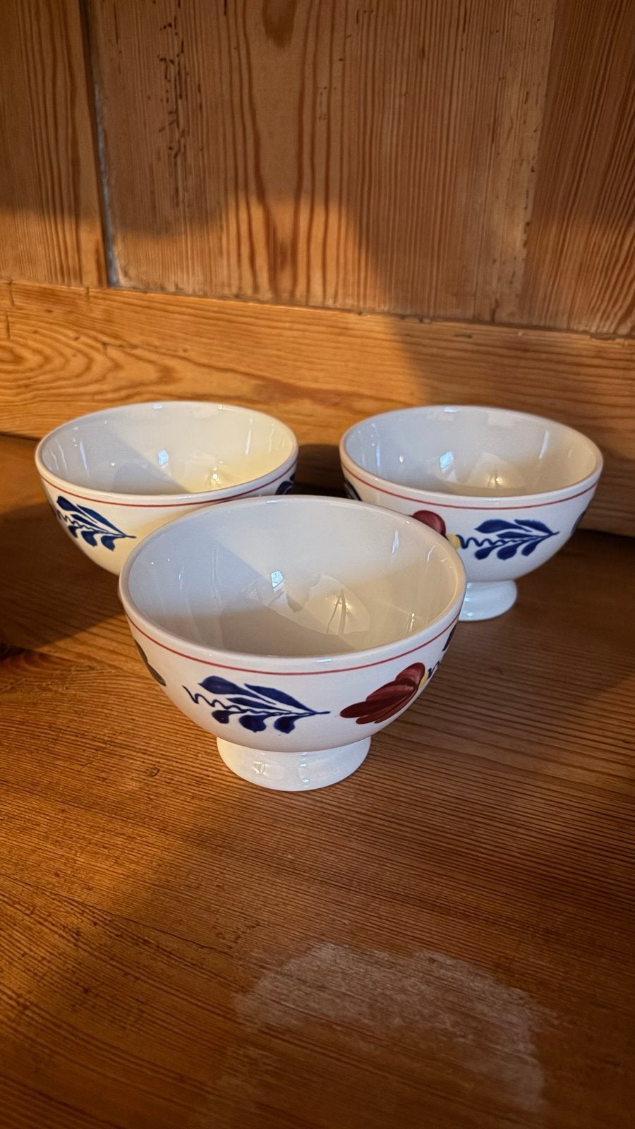 3 Boerenbont schaaltjes, Ophalen of Verzenden
