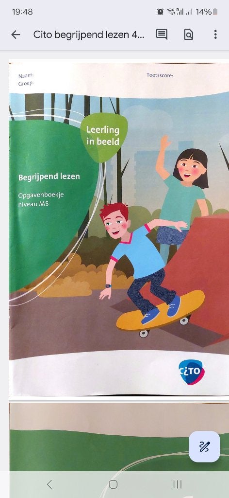 Cito Toets Groep 7M7E NEW, Ophalen, Zo goed als nieuw, Overige niveaus, Nederlands