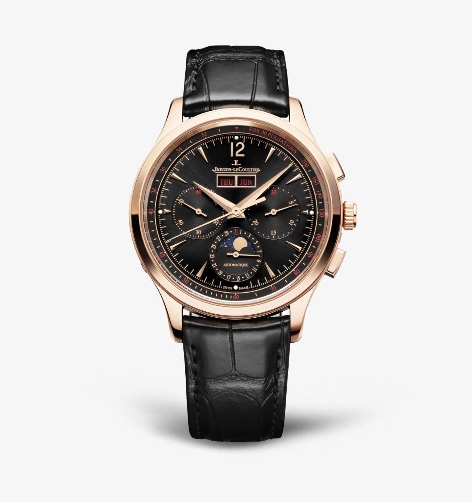 Jaeger Lecoultre MASTER CONTROL KALENDER 40 NIEUW 2026, Leer, Polshorloge, Nieuw, Goud