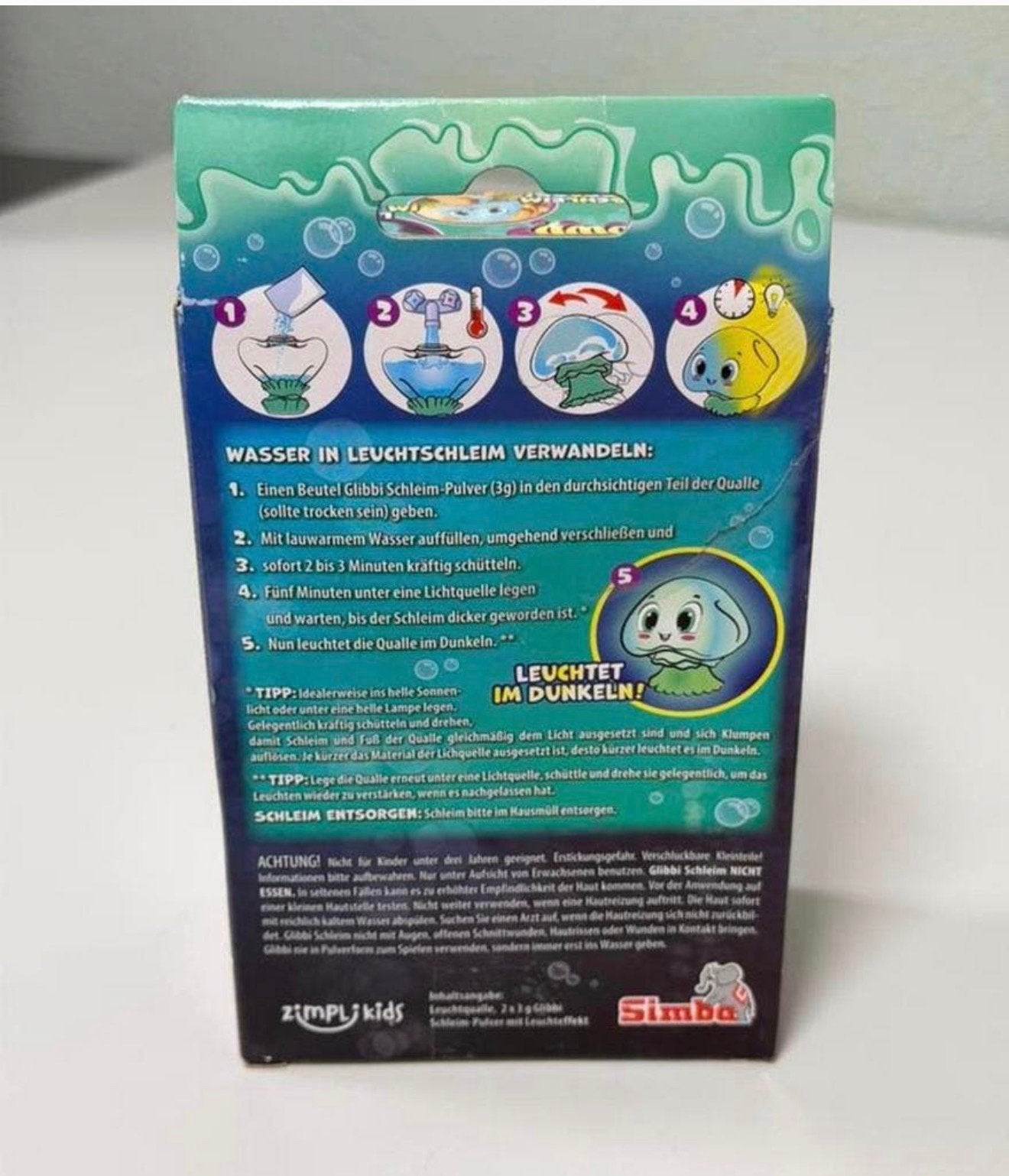 Simba Glibbi Glowy Jellyfish Slijm Lichtgevend Kwal - Nieuw, J, Jongen of Meisje, Nieuw, J