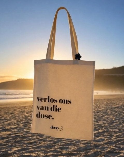 verlos ons van die dose. - Tote bag, Ophalen of Verzenden, Nieuw, Beige, Shopper