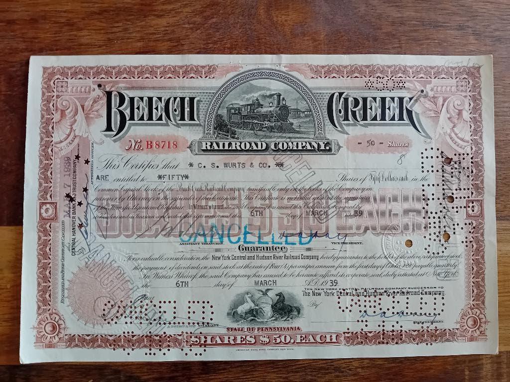 Beech Creek Railroad Company - 1939, Verzamelen, Spoorwegen en Tramwegen, Ophalen of Verzenden, Trein, Overige typen