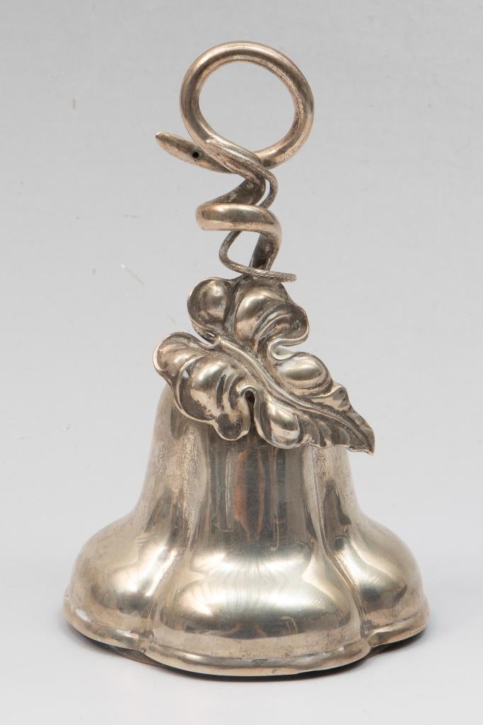 Antieke zilveren tafelbel anno 1877, Ophalen of Verzenden, Zilver