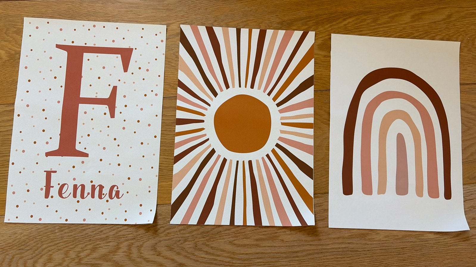 Set van 3 A4 posters voor kinderkamer, Minder dan 50 cm, Ophalen of Verzenden, Zo goed als nieuw, Foto of Poster