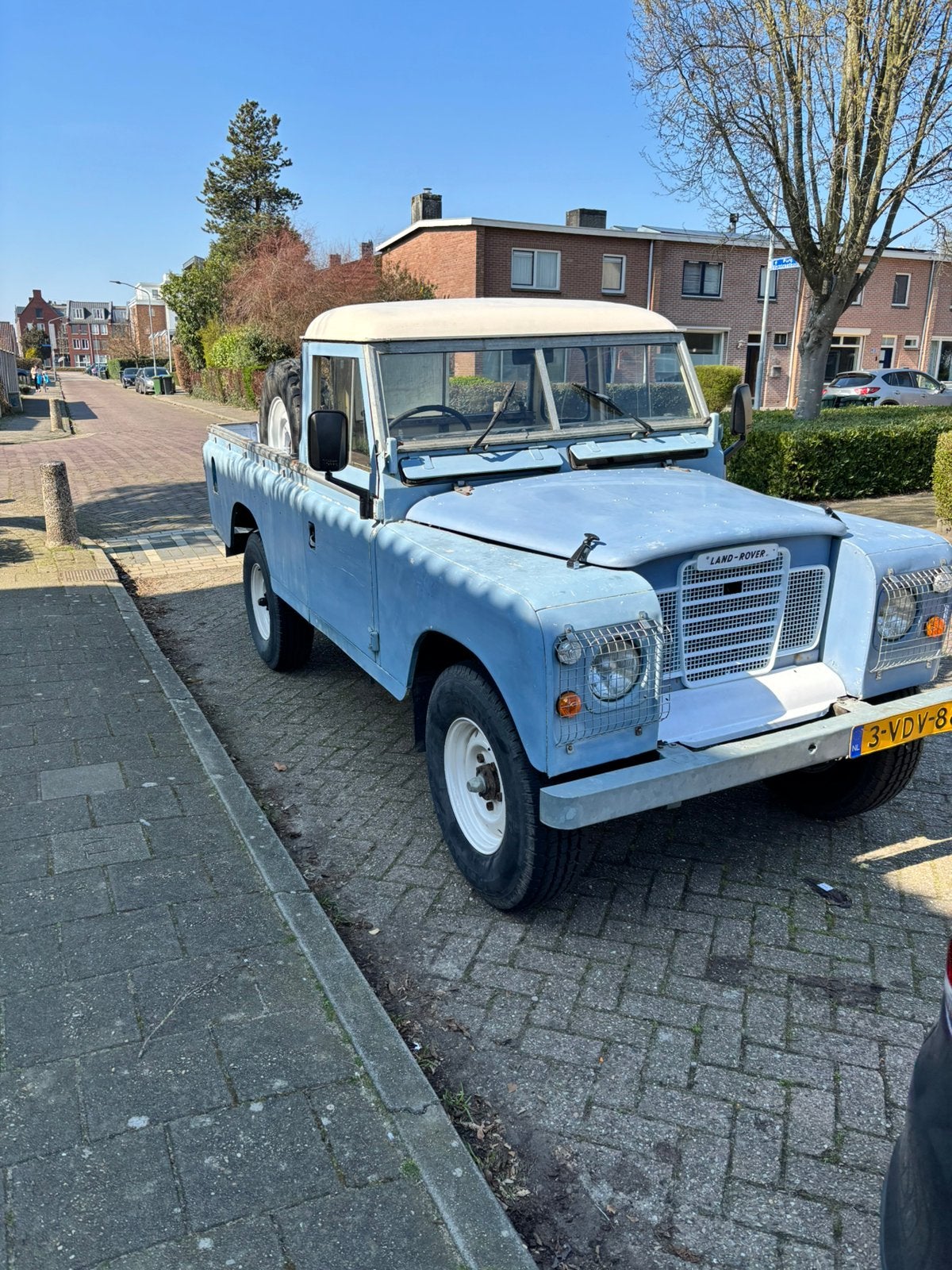 Landrover serie 3 109 pickup truck cab MRB VRIJ, Auto's, 2500 cc, Zwart, Vierwielaandrijving, Particulier