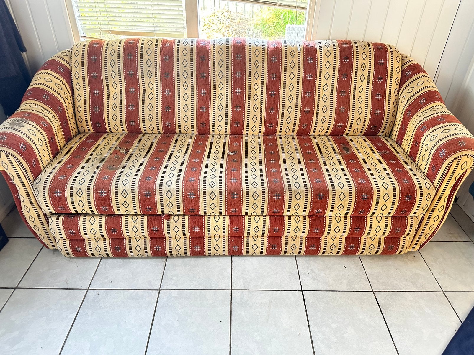 Oude bank, tafel en gratis ophalen, Ophalen, Zo goed als nieuw, 75 tot 100 cm