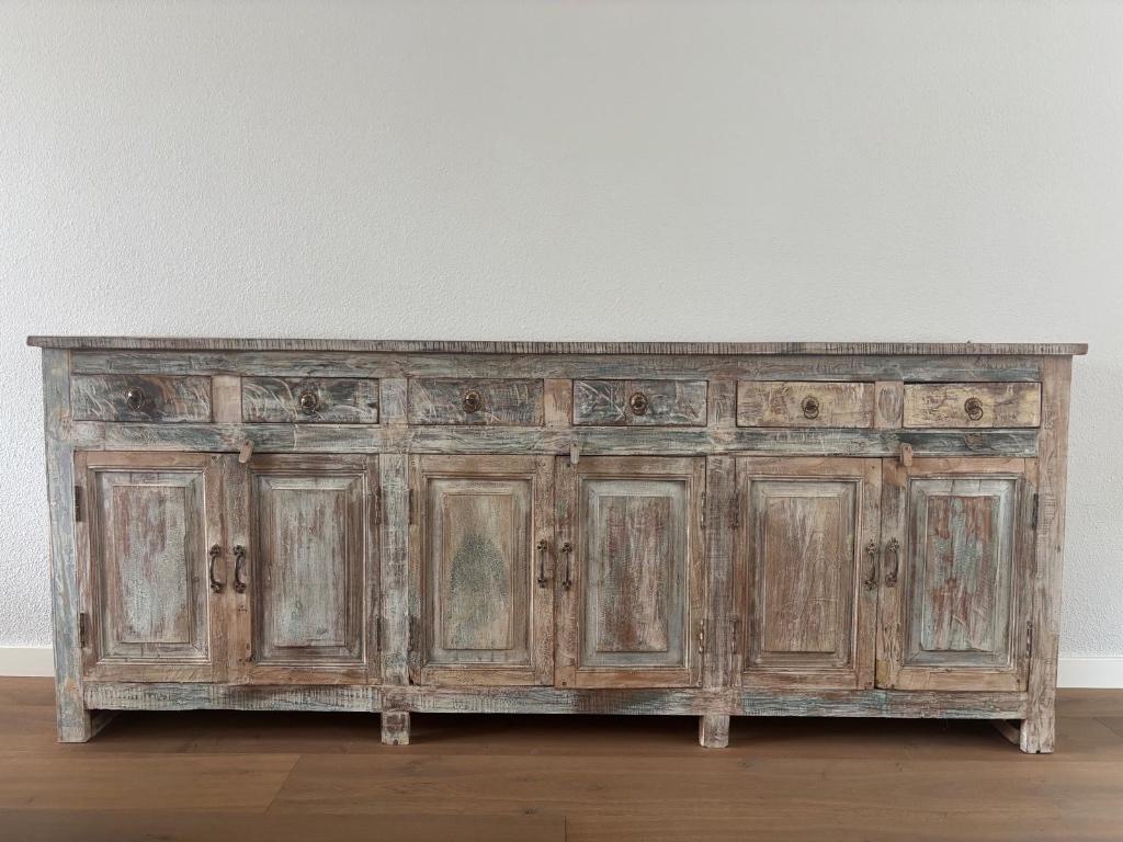 Uniek Indiaas dressoir, Ophalen, Gebruikt, Indiaas, Met deur(en)