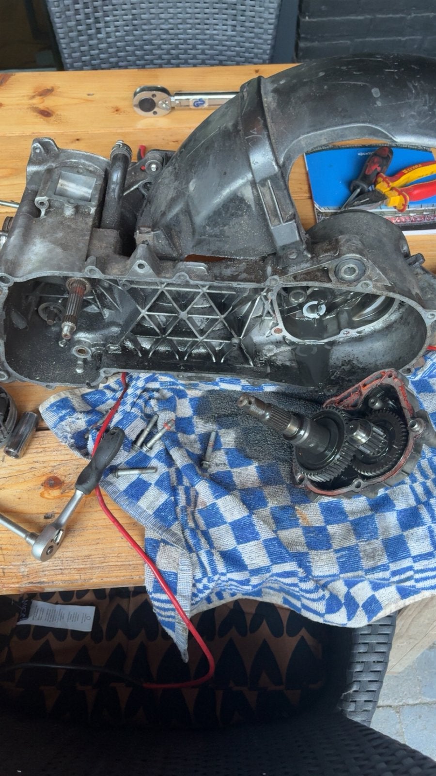 Lege carters piaggio, Ophalen