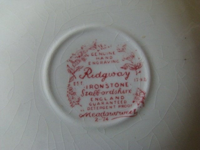2x Espresso kop-en-schotel, Engels rood Ridgway, Meadowsweet, Ophalen of Verzenden