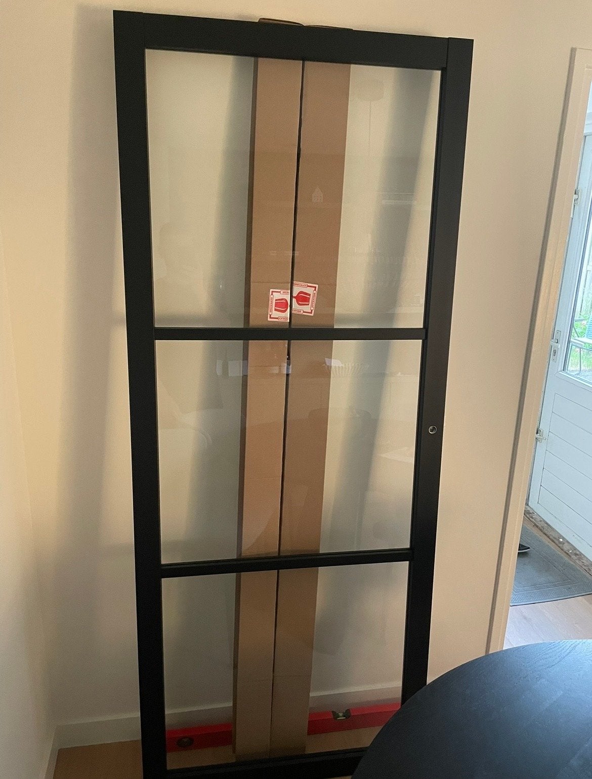 Arne & Bodil Binnendeur met glas - Zwart (202.9x82.4cm), Ophalen, 80 tot 100 cm, Binnendeur, Nieuw