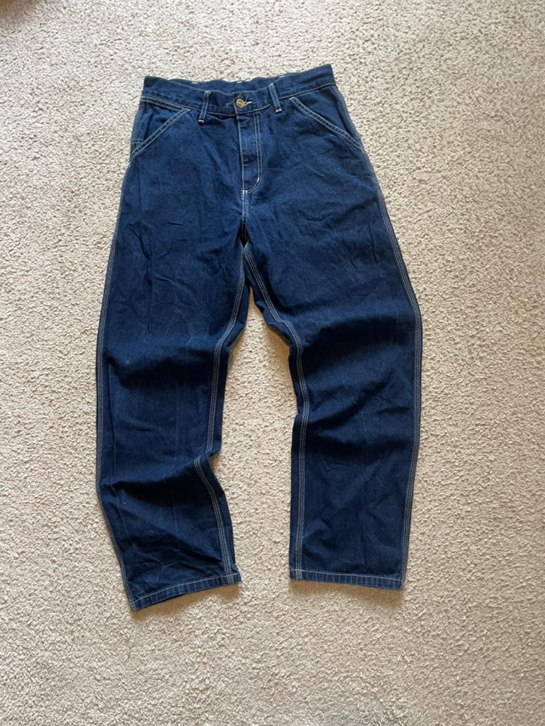 Carhartt broek, Kleding | Heren, Spijkerbroeken en Jeans, Ophalen of Verzenden, Zo goed als nieuw, Blauw, W32 (confectie 46) of kleiner