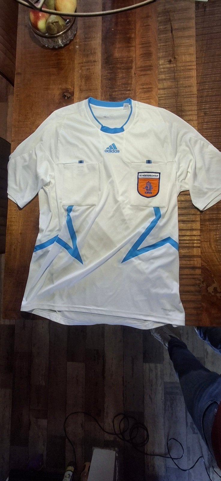 KNVB Scheidsrechtersshirt Adidas Maat XL Wit Korte Mouw, Kleding | Heren, Wit, Maat 56/58 (XL), Ophalen of Verzenden, Adidas