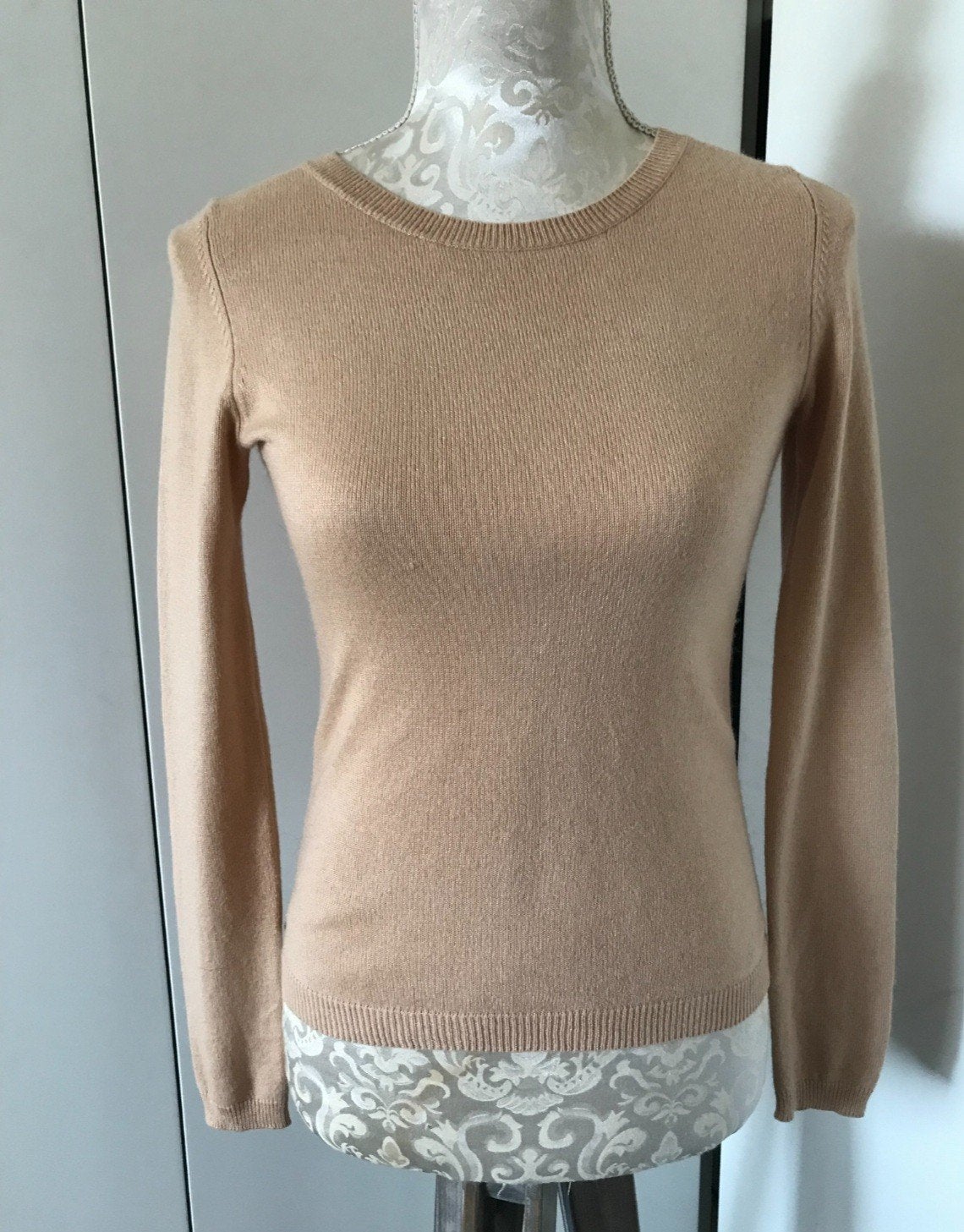 Cashmere-Zijden Truitje, Ophalen of Verzenden, Zo goed als nieuw, Maat 34 (XS) of kleiner, Beige