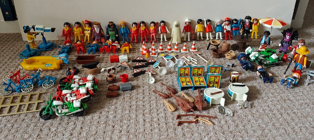 Verzameling losse playmobil 80's, Ophalen, Gebruikt
