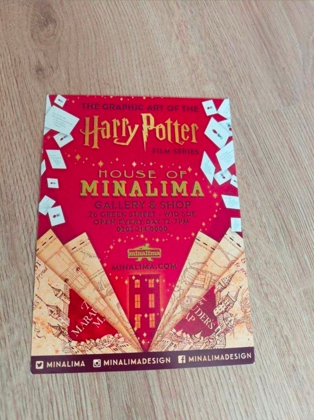 House of MinaLima galerij en winkel Harry Potter kaart, Ophalen of Verzenden, Zo goed als nieuw, Boek of Poster