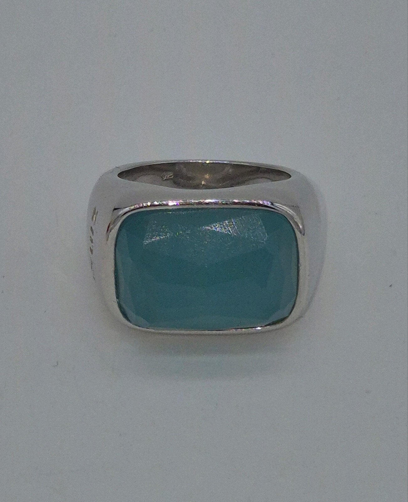 ZINZI zilveren ring met blauwe steen, maat 18, 18 tot 19, Verzenden, Dame, Zilver