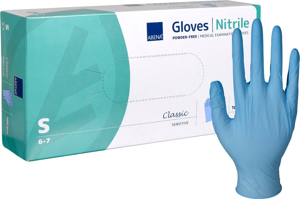 Voordeelpak 30x100 stuks Blauwe nitril handschoenen Abena, Verzenden, Nieuw