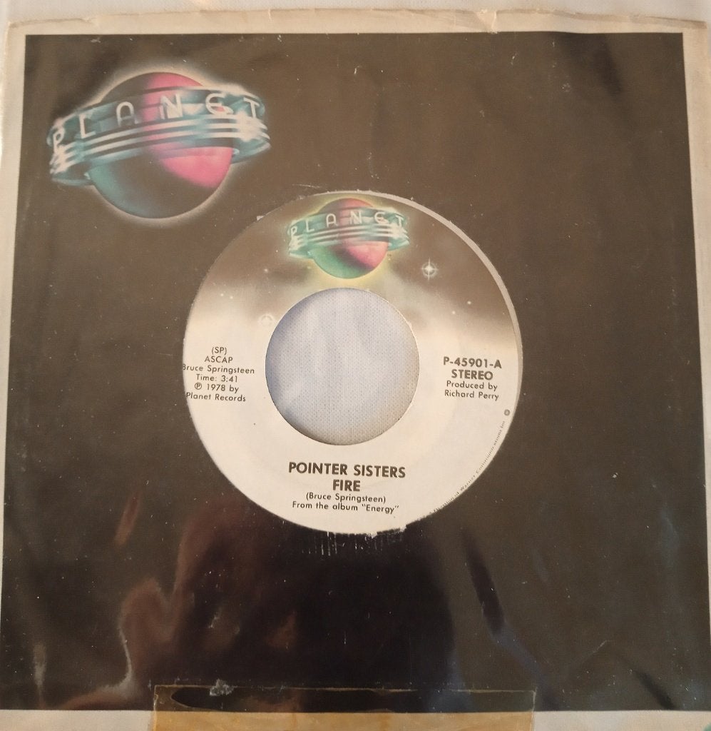 Single. Pointer Sisters ‎- Fire. VG+, Gebruikt, 7 inch, Pop, Fotohoes
