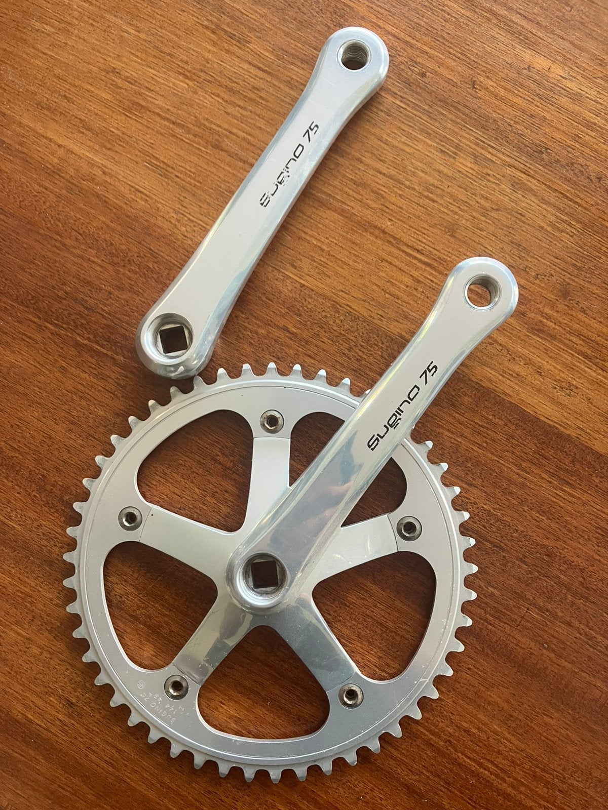 Sugino 75 crank baancrank track, Fietsen en Brommers, Fietsonderdelen, Ophalen of Verzenden, Gebruikt, Crankstel of Pedalen
