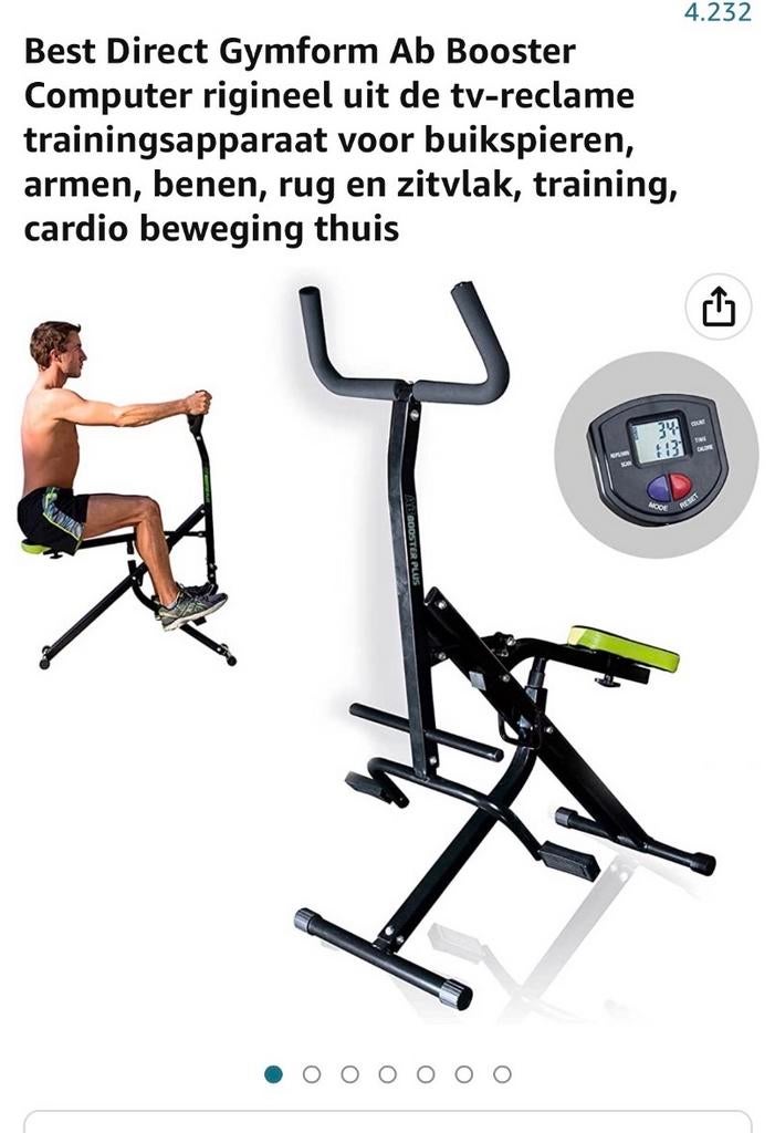 Gymform Ab Booster Plus - Buikspier- en Cardiotrainer, Ophalen, Overige typen, Armen, Zo goed als nieuw