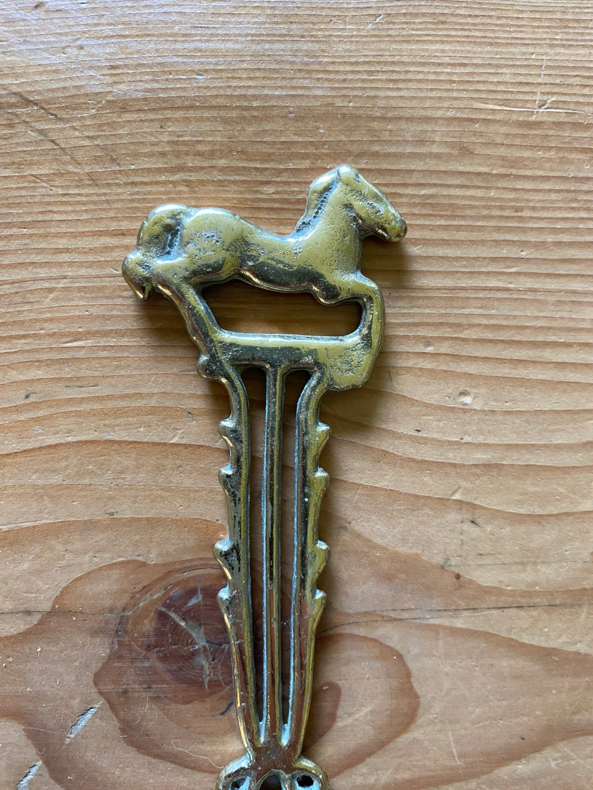 Koperen kaarsendover met paardje, Antiek en Kunst, Ophalen of Verzenden