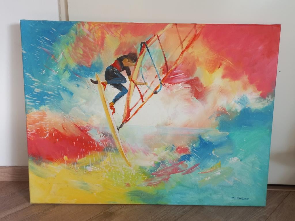 Modern schilderij Paul Franssen - Windsurfer, Ophalen