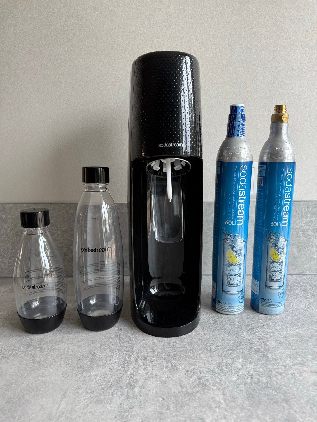 Sodastream machine met cilinders en flessen, Witgoed en Apparatuur, Ophalen, Gebruikt
