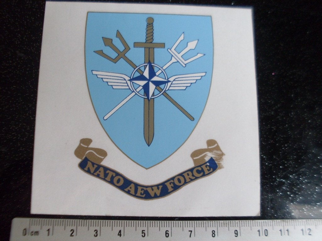 ruit sticker nato aew force logo embleem wapen army, Verzenden, Zo goed als nieuw, Bedrijf of Vereniging