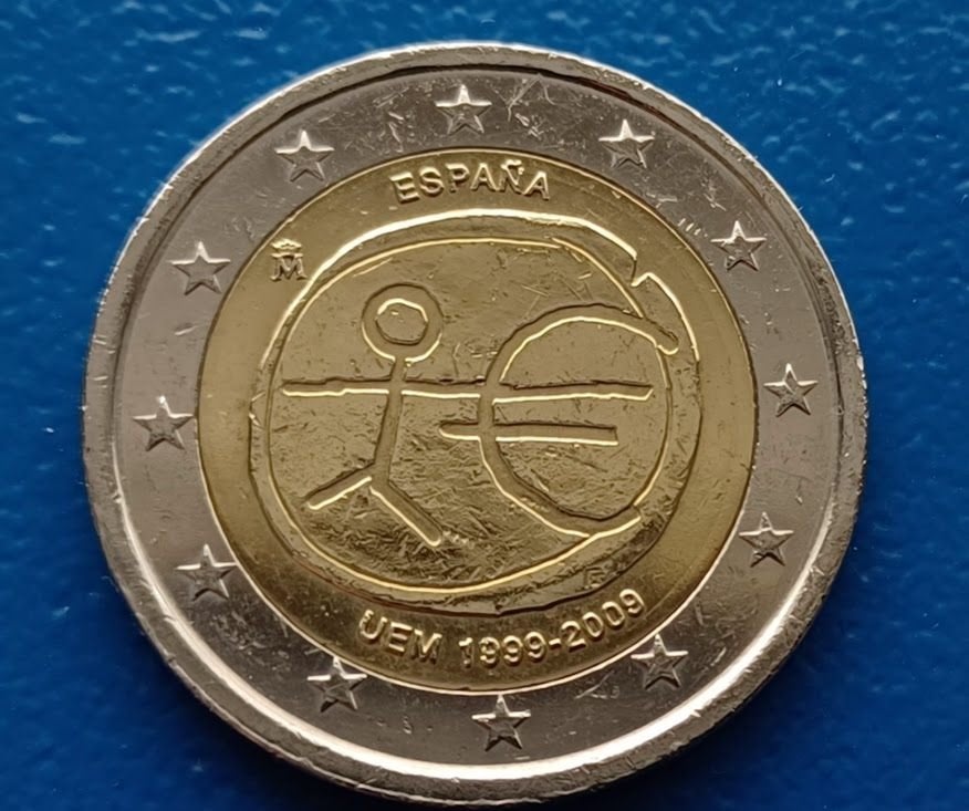 Spanje 2 Euro "10 Jaar EMU" - 2009, Verzenden, Spanje, 2 euro