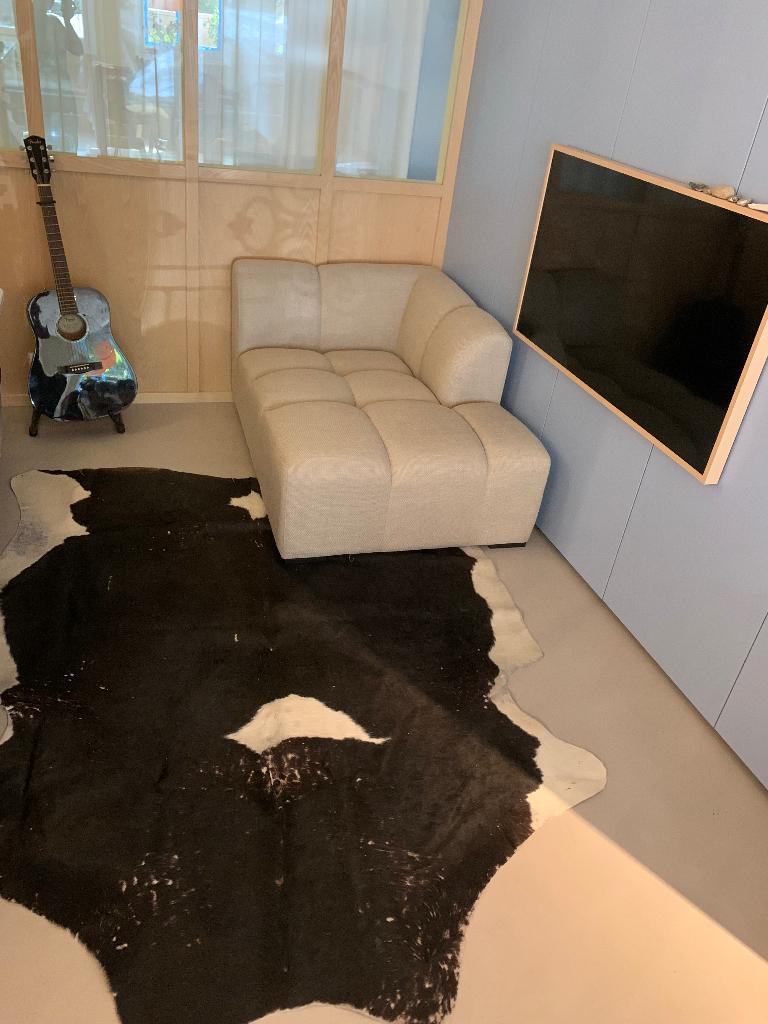 Lederen / leren vloerkleed koe, Huis en Inrichting, Stoffering | Tapijten en Kleden, Ophalen, Gebruikt, 150 tot 200 cm, 200 cm of meer