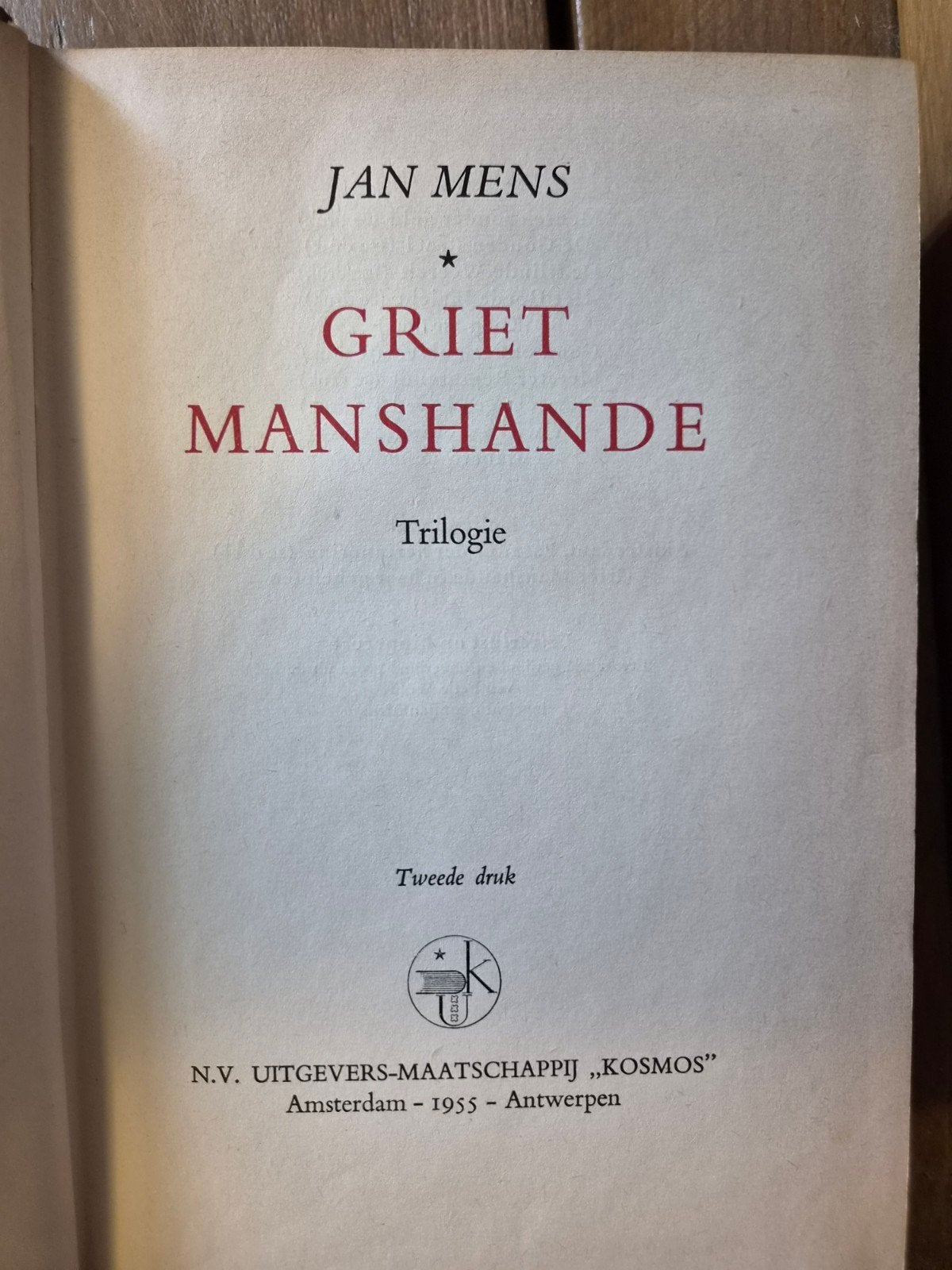 Jan Mens - Griet Manshande Trilogie - Tweede druk 1955, Ophalen of Verzenden, Gelezen, Jan Mens, Nederland