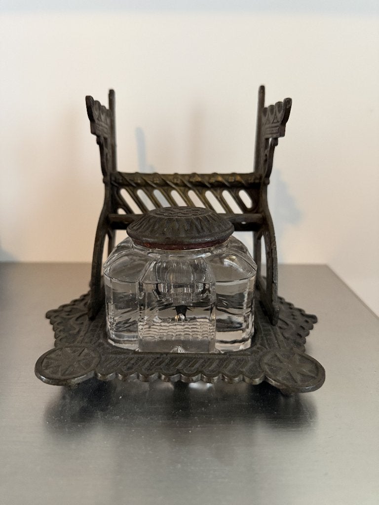 Antieke inktpot eastlake stijl, Ophalen of Verzenden