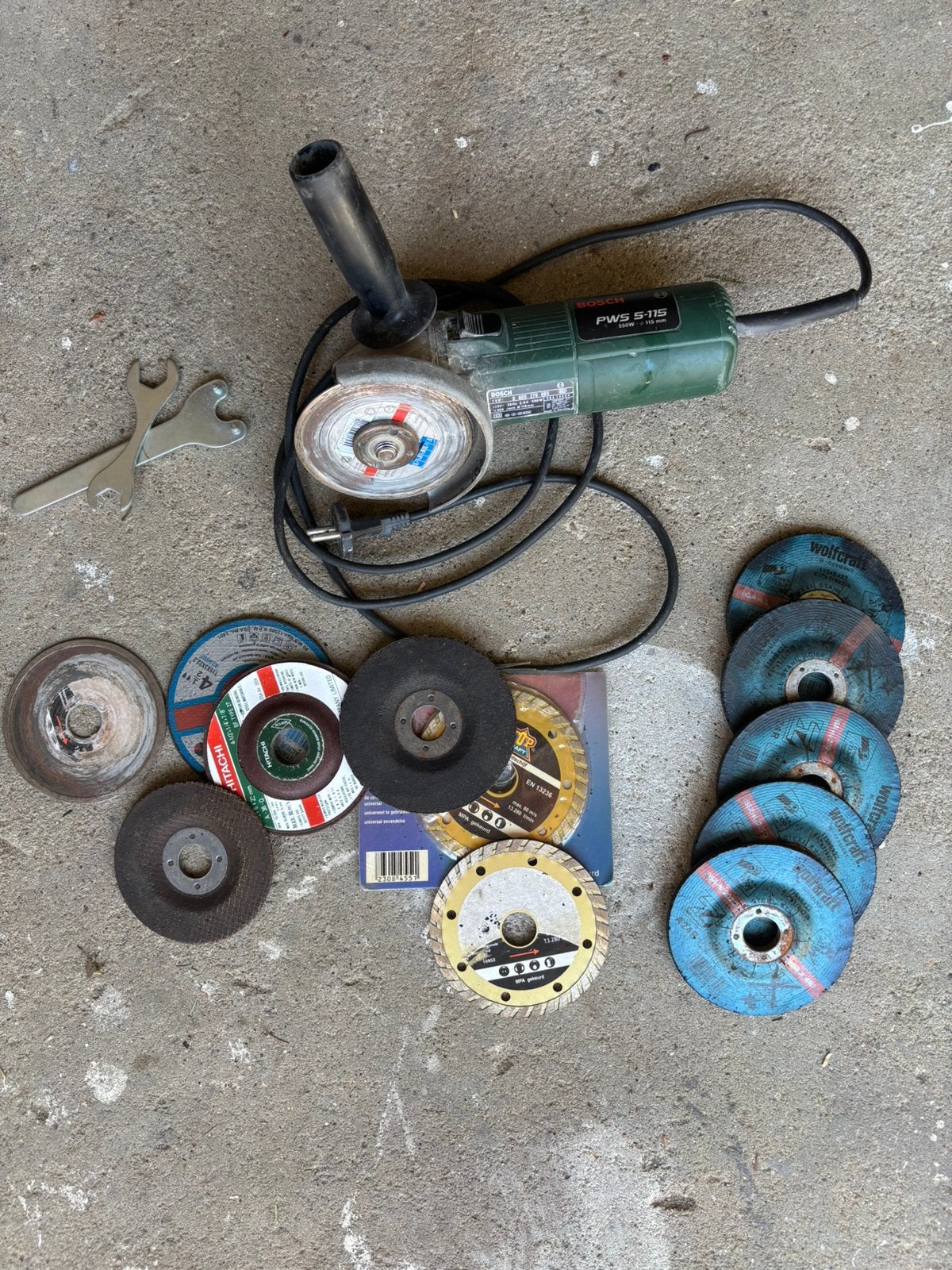 Bosch haakse slijper en grote Top Craft haakse slijper, Ophalen of Verzenden, Gebruikt, Minder dan 700 watt, Haakse handslijpmachine