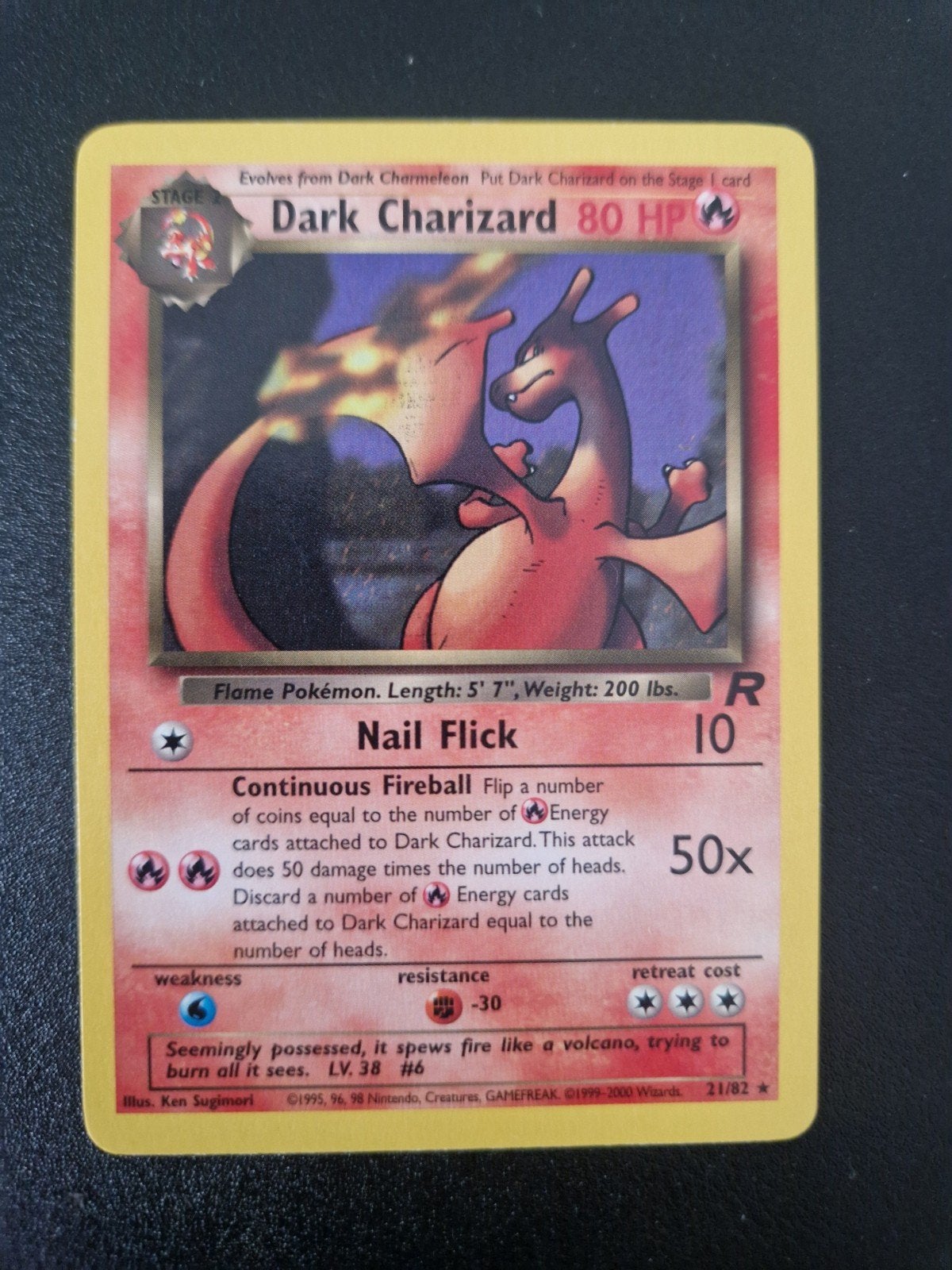 Dark Charizard 3 non holo. Team Rocket TR tcg wotc, Ophalen of Verzenden, Zo goed als nieuw, Losse kaart