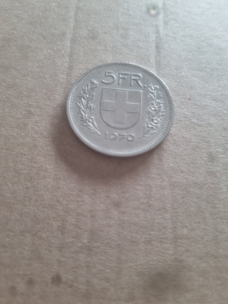 Zwitserse 5 franc 1970(mooie staat), Postzegels en Munten, Ophalen, Overige landen