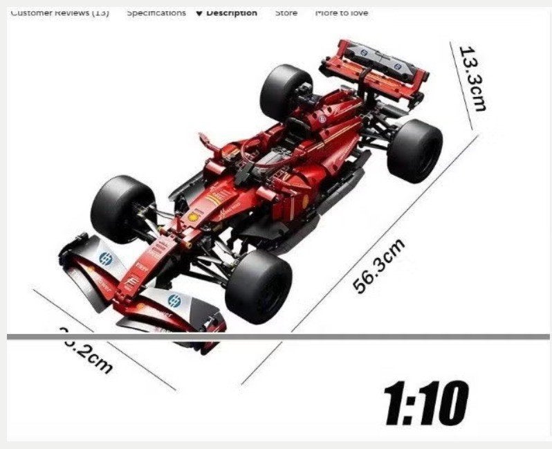 modelauto f1 rood., Ophalen of Verzenden, Nieuw, 1:9 t/m 1:12, Auto