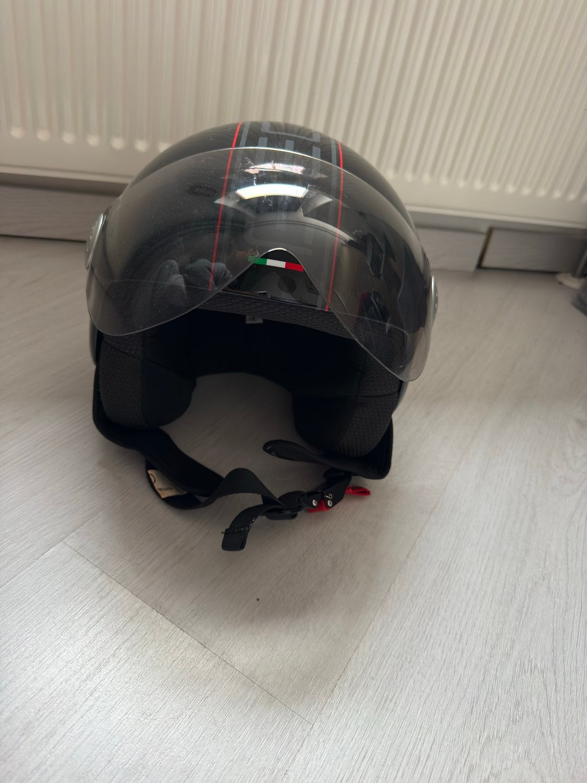 BEON scooterhelm - Zwart, Fietsen en Brommers, Ophalen of Verzenden, Gebruikt, Medium