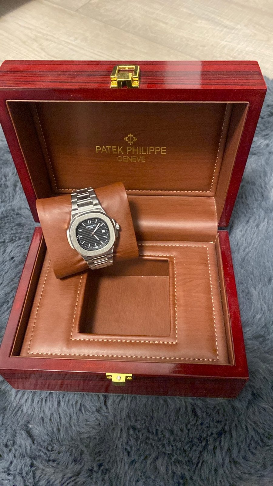 Patek Philippe Nautilus Stijl Horloge, Sieraden, Tassen en Uiterlijk, Overige merken, Staal, Polshorloge, Ophalen of Verzenden