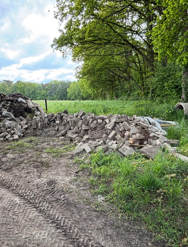 Betonklinkers gratis, Tuin en Terras, Ophalen, Gebruikt, Beton, Klinkers