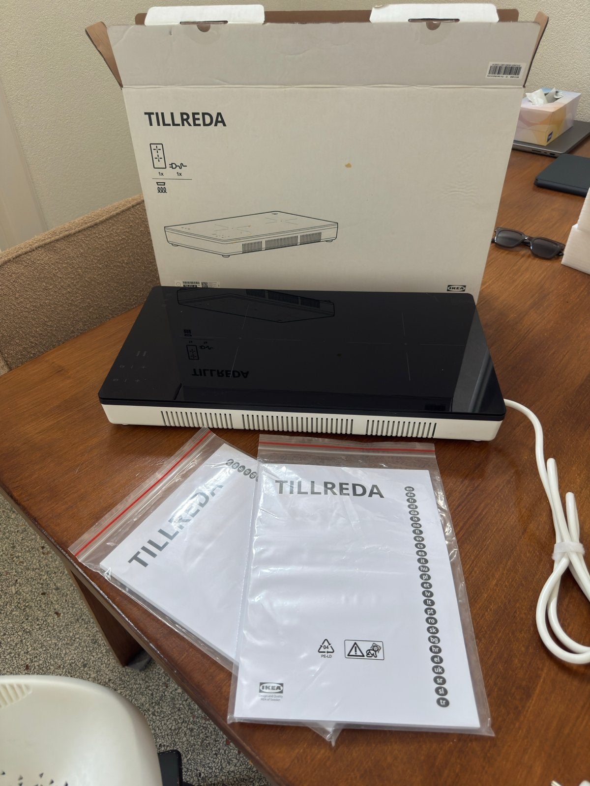 IKEA TILLREDA Inductiekookplaat, Witgoed en Apparatuur, Ophalen, Nieuw, 3 kookzones of minder, Inductie