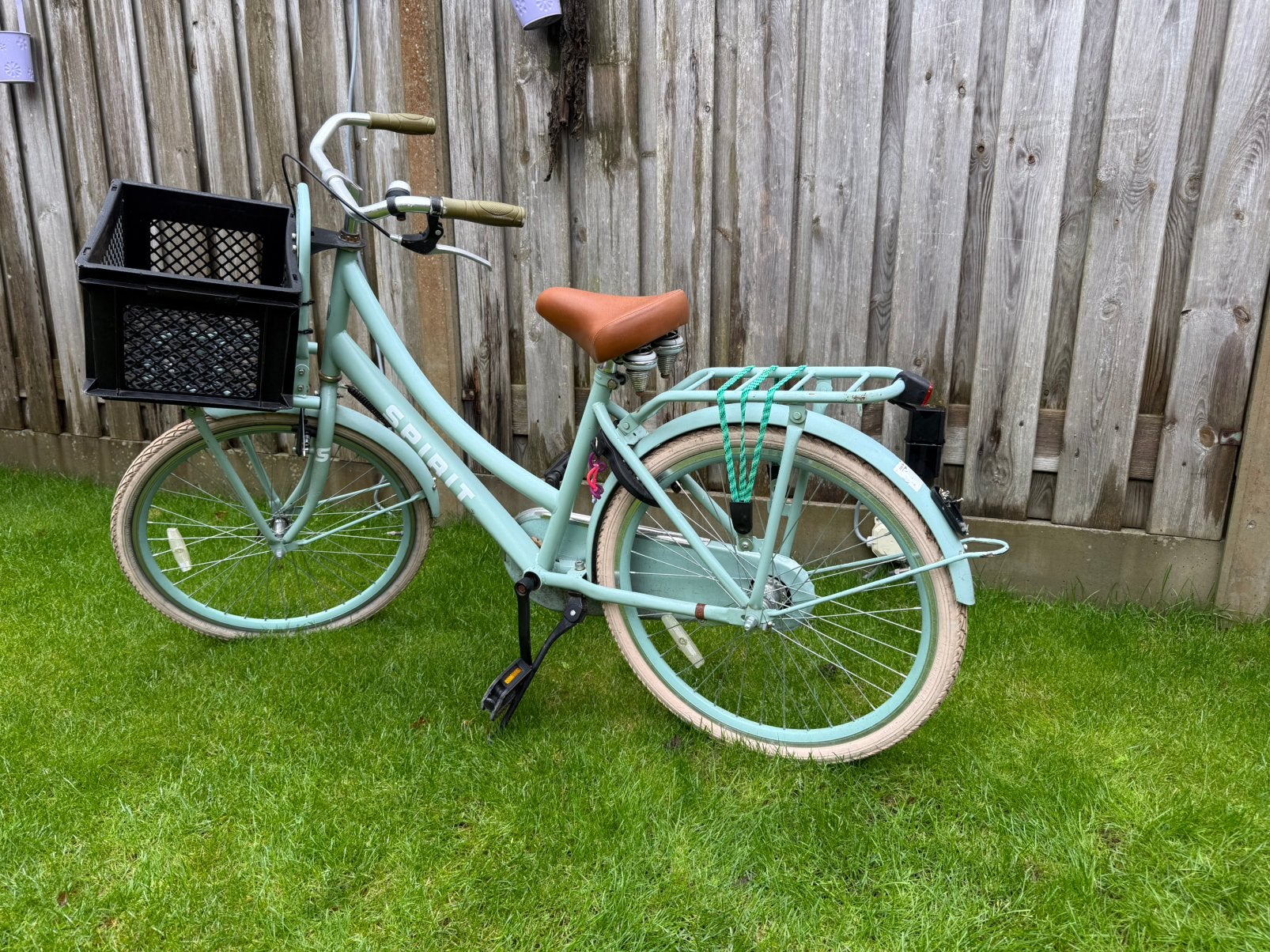 Kinderfiets 24”  Spirit Cargo met mandje, Fietsen en Brommers, Ophalen, Gebruikt, Terugtraprem, 20 inch of meer