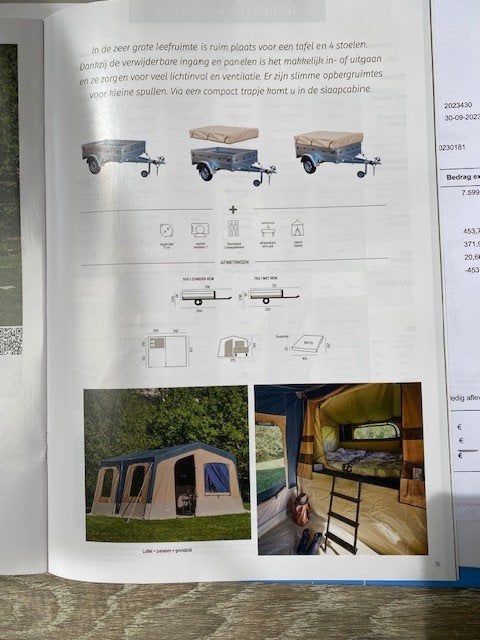vouwagen  Trigano camptrail 2023, Ophalen, Trigano, Blauw, Tot en met 2